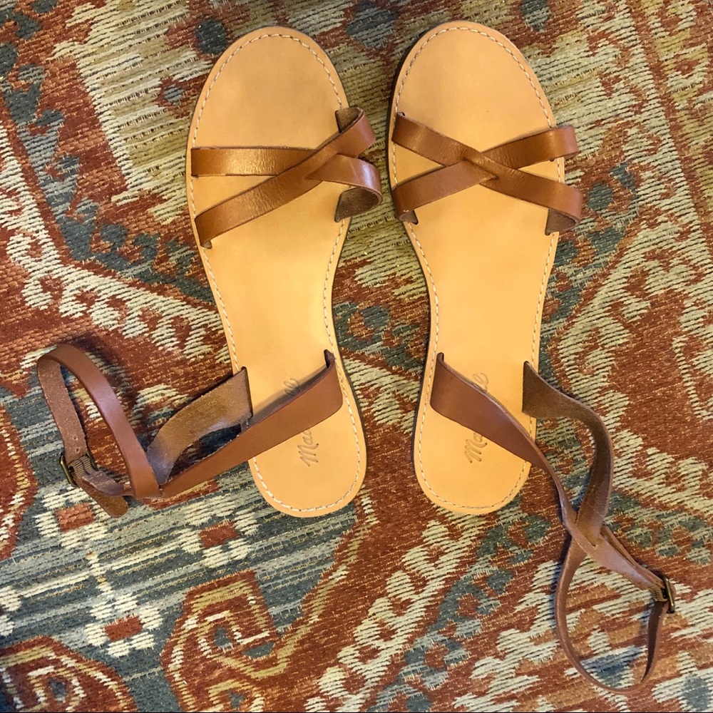 Madewell Boardwalk Ankle Wrap Sandal - Size 9.5
